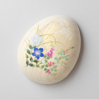 たまご箱 〈月と秋草〉