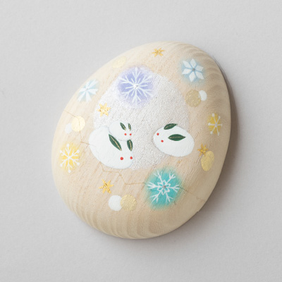 たまご箱 〈雪うさぎ〉